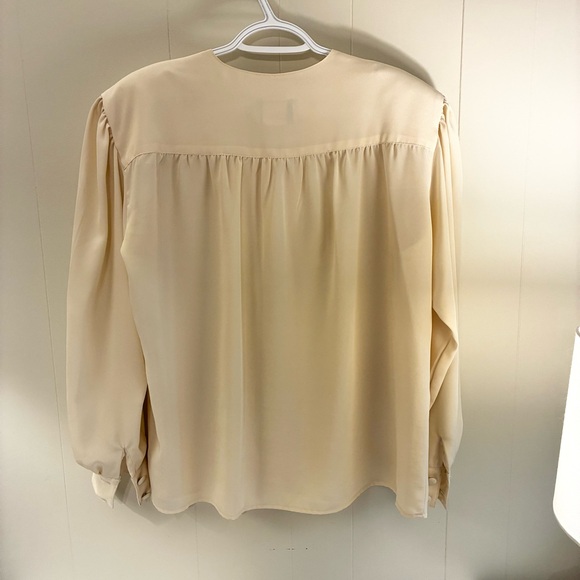 Vintage Prophecy Cream Blouse Size 14P (Fits Small) Good Condition - Picture 2 of 9